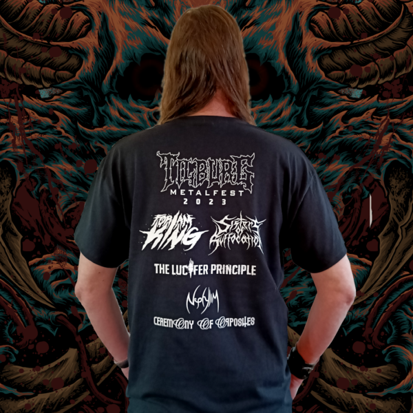 Tilburg metal fest merchandise tshirt back